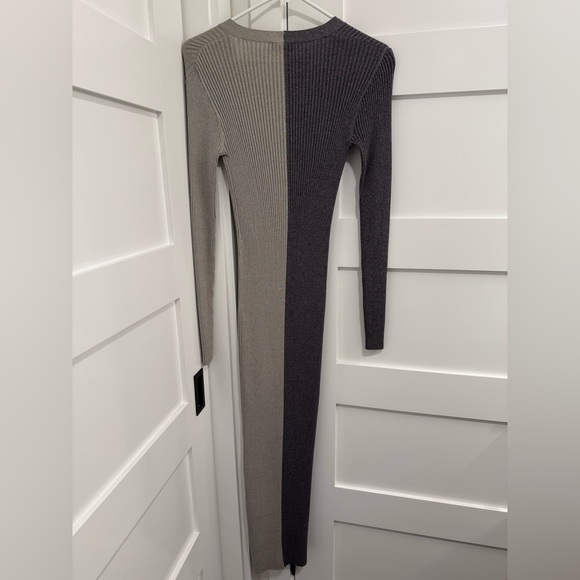 STAUD Shoko Colorblocked Sweater Dress Heather Grey Charcoal Size XS - Picture 5 of 6
